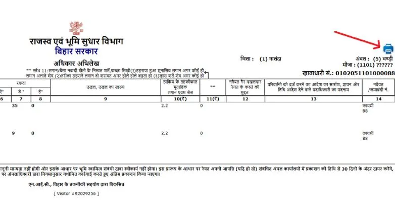 land record bihar